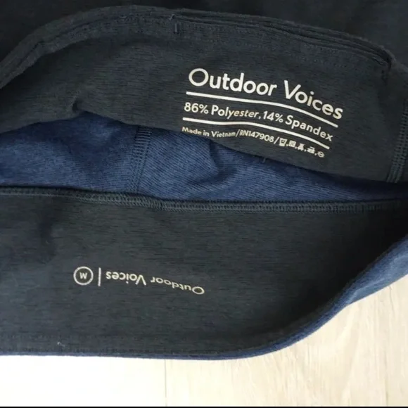Outdoor Voices Warmup Legging and Venus Crop Bra Top Navy Graphite Set S/M - Picture 9 of 11